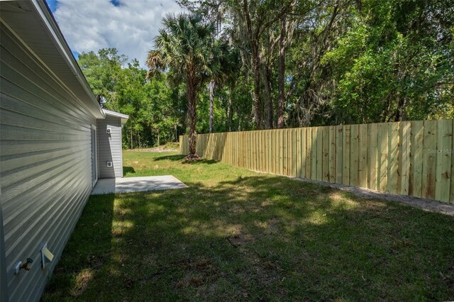 view of yard featuring a patio