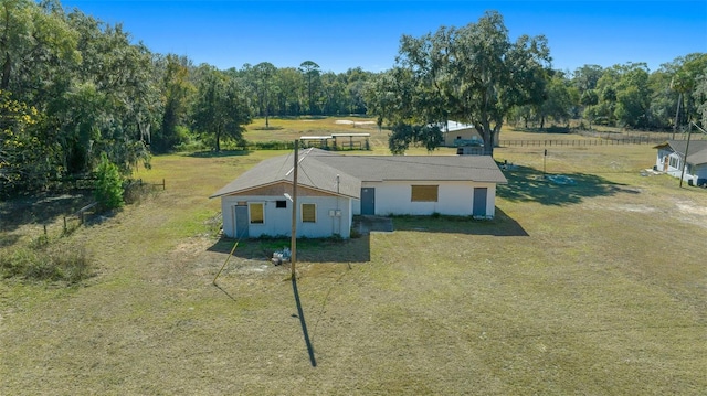 bird's eye view with a rural view