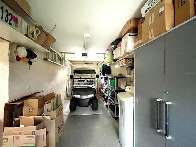 view of storage area