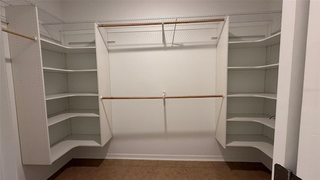 view of walk in closet