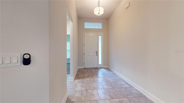 view of tiled entrance foyer