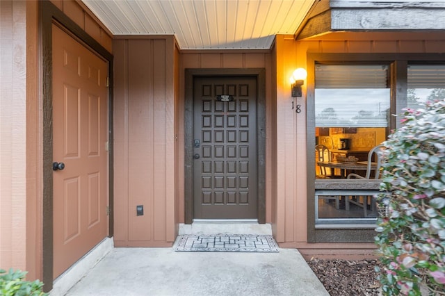 view of doorway to property