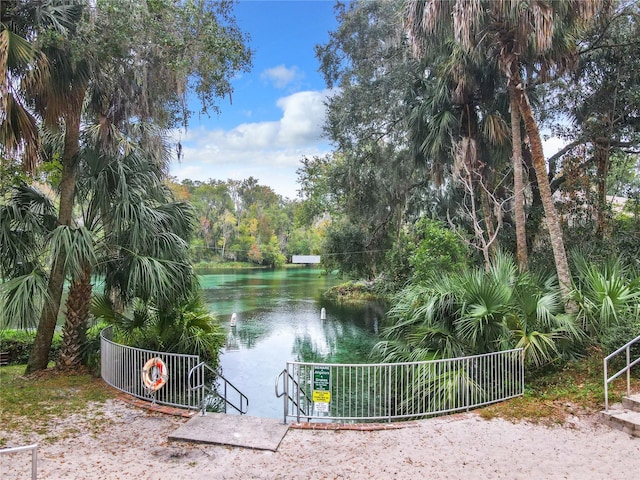 view of water feature