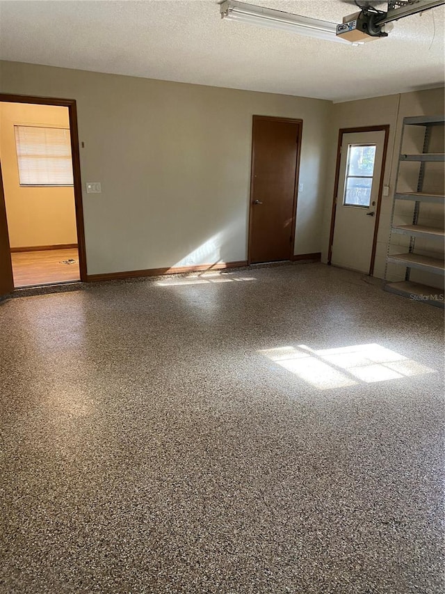 empty room with a textured ceiling