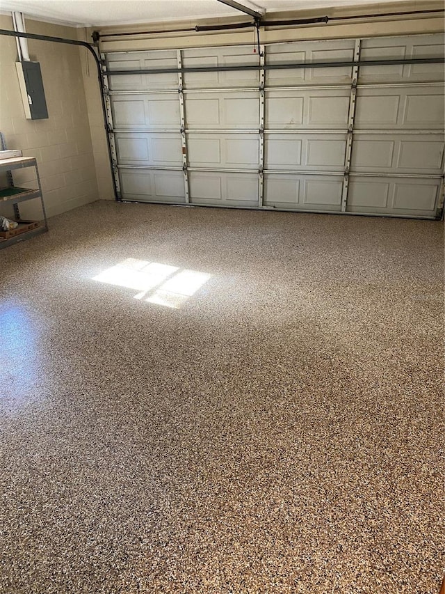 garage featuring electric panel