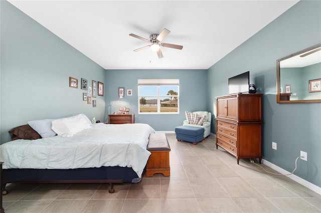 bedroom with ceiling fan