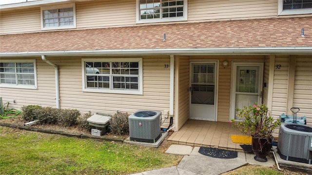 property entrance featuring cooling unit