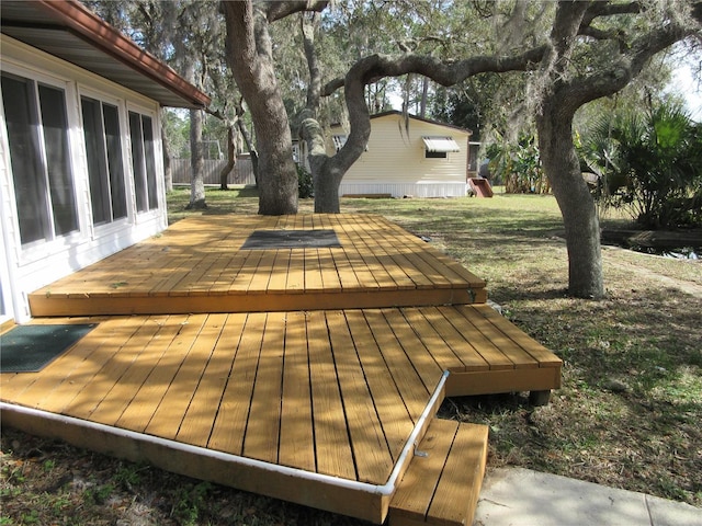 view of wooden terrace