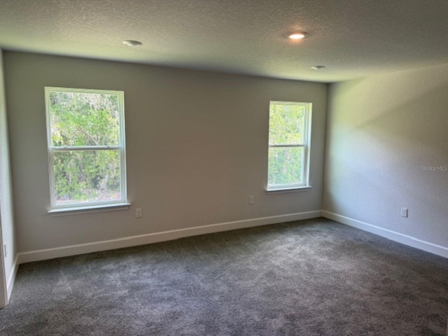 2214 NW 23rd Loop, Ocala, FL 34475 - spare room with dark colored carpet and a textured ceiling