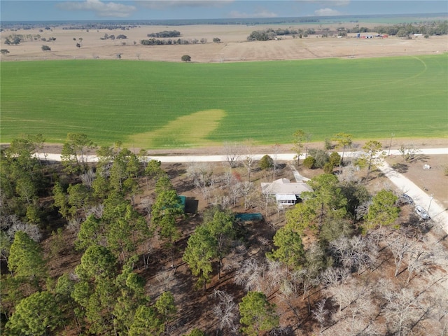 drone / aerial view featuring a rural view