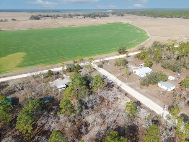 drone / aerial view featuring a rural view