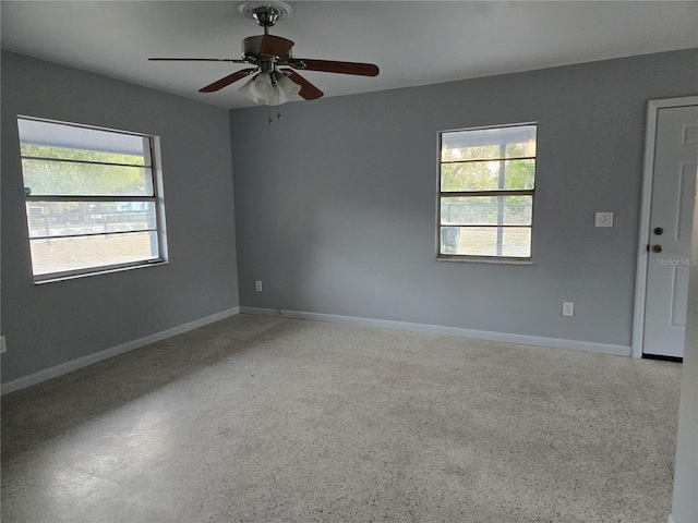 empty room with ceiling fan