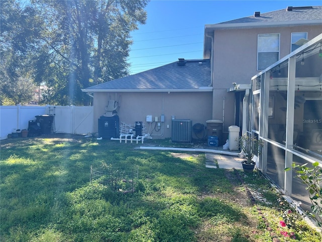 view of yard with cooling unit