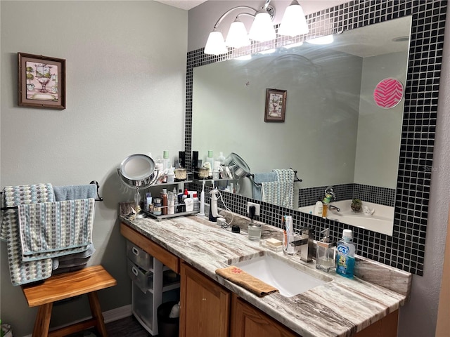 bathroom with vanity