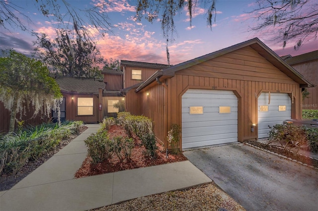 view of front of home featuring a garage