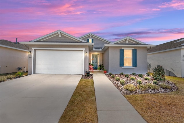 ranch-style house with a garage