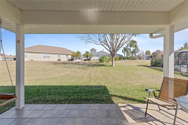 view of yard featuring a patio