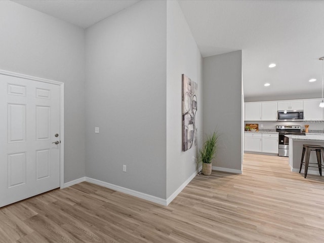 entryway featuring light hardwood / wood-style floors