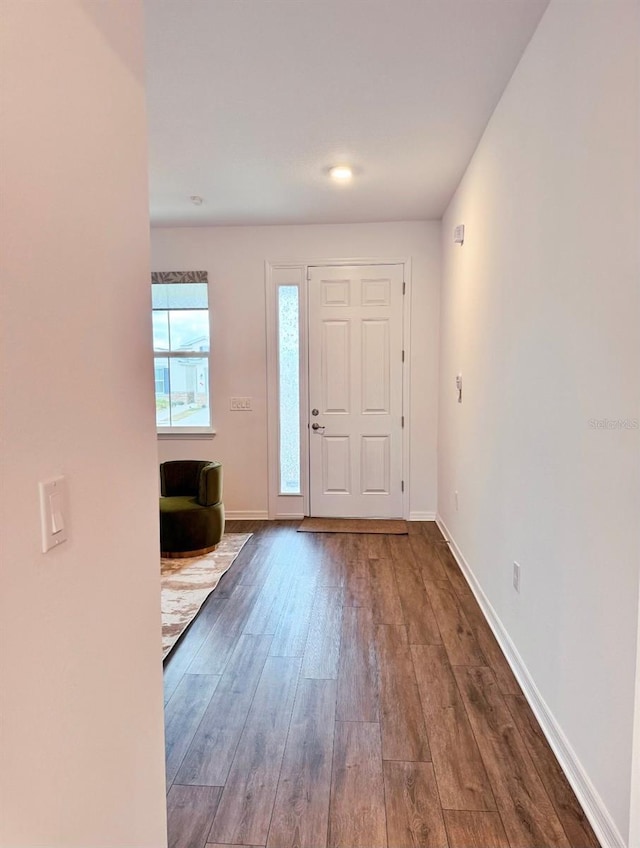 foyer featuring dark hardwood / wood-style flooring