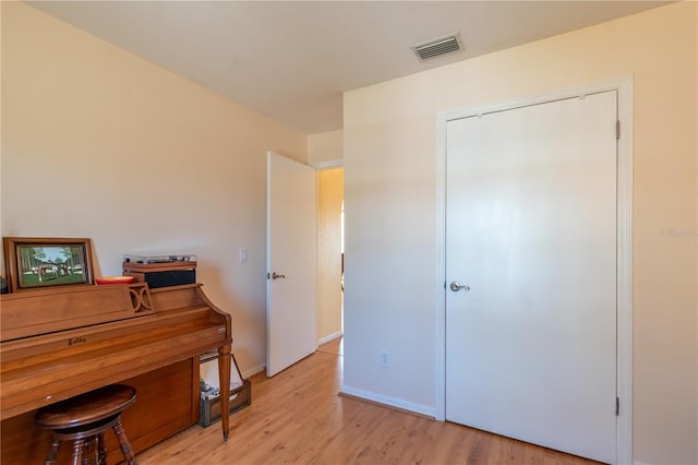 miscellaneous room featuring light hardwood / wood-style flooring