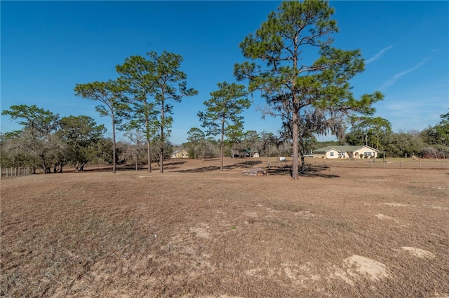 view of yard featuring a rural view