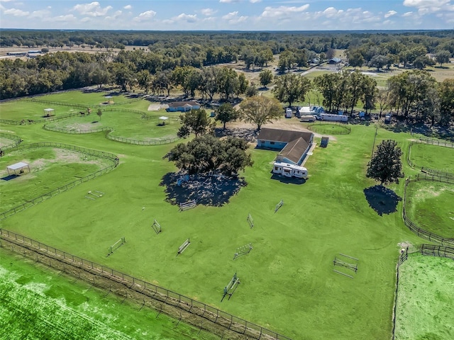 aerial view featuring a rural view