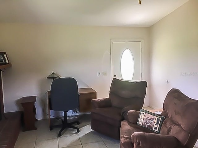 office featuring light tile patterned floors