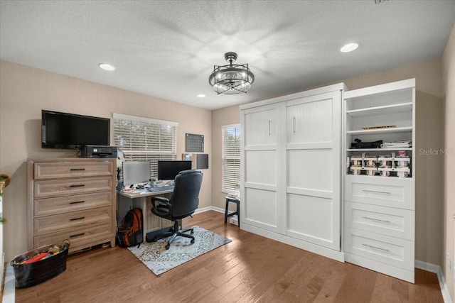 office featuring dark wood-type flooring