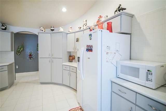 kitchen with white appliances