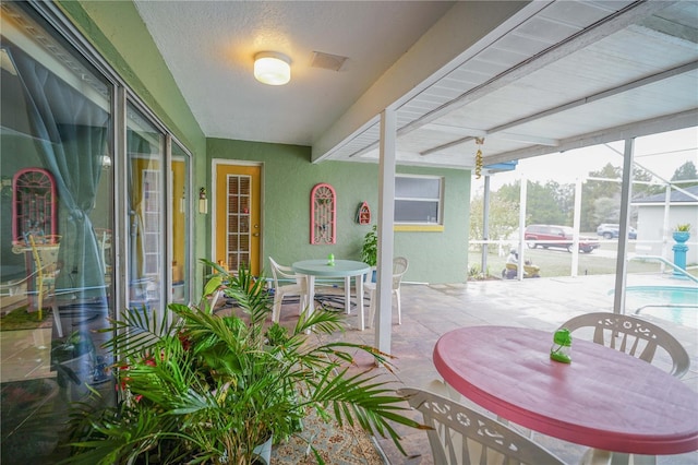 view of sunroom