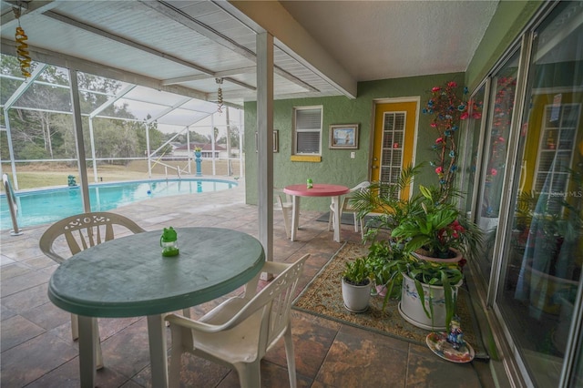 exterior space with a lanai