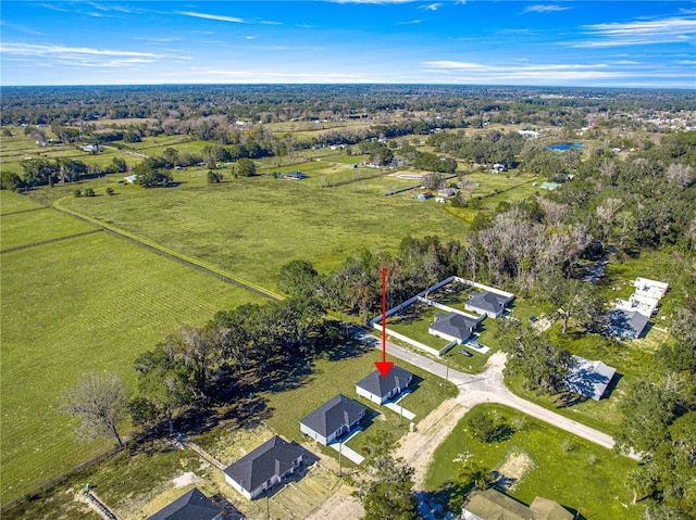 drone / aerial view featuring a rural view