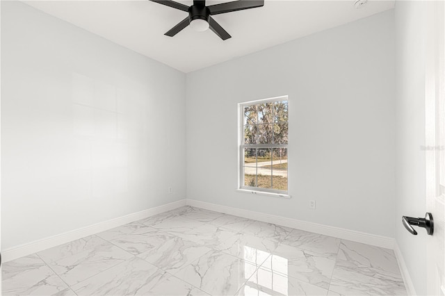 empty room with ceiling fan