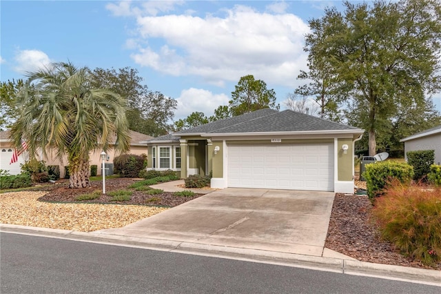 ranch-style home with a garage