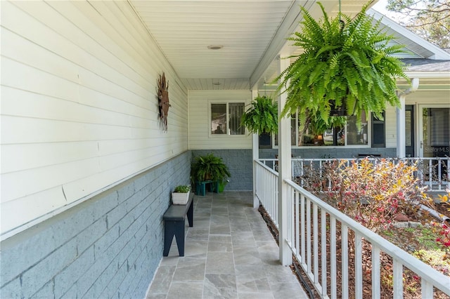 balcony with covered porch