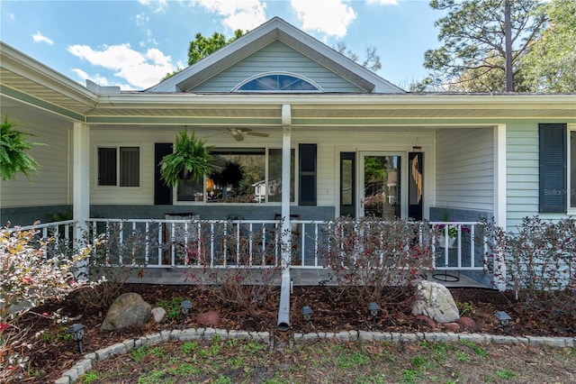 exterior space with covered porch