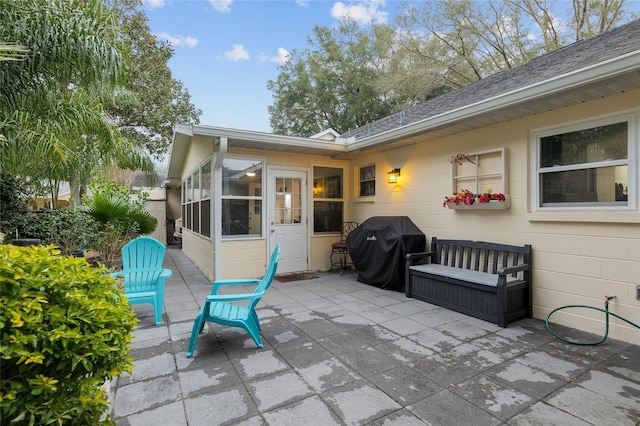 view of patio / terrace featuring grilling area