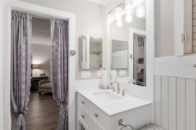 8723 SW 93rd Ln Unit C, Ocala, FL 34481 - bathroom featuring wood finished floors and vanity