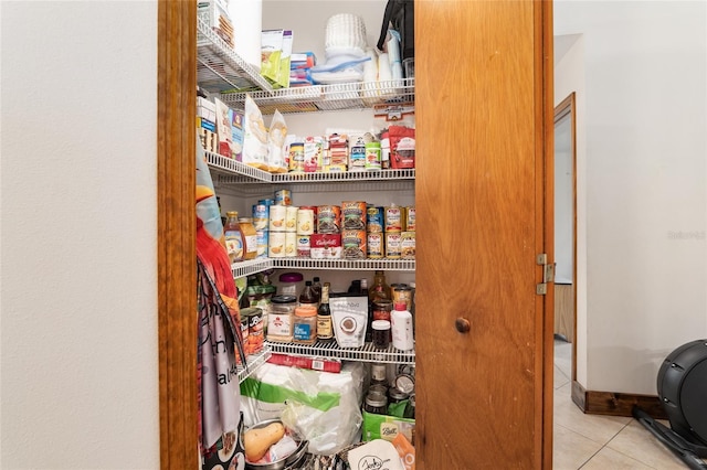 view of pantry