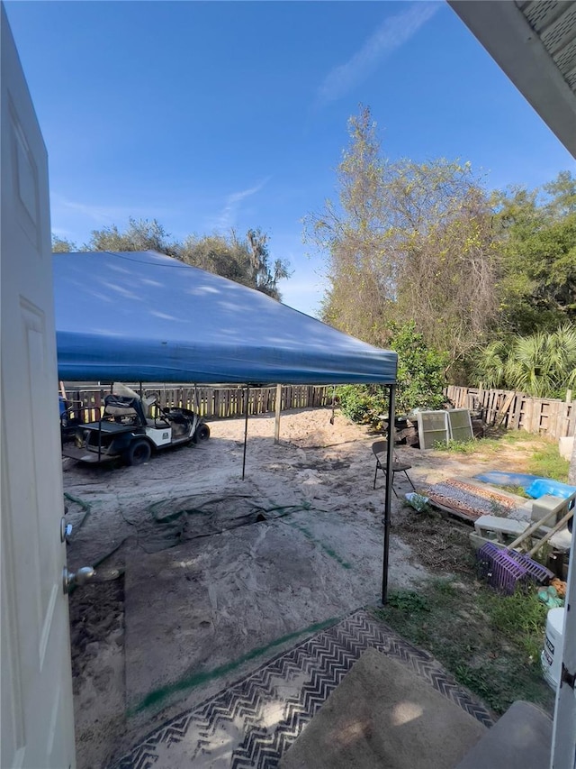 view of patio with a carport