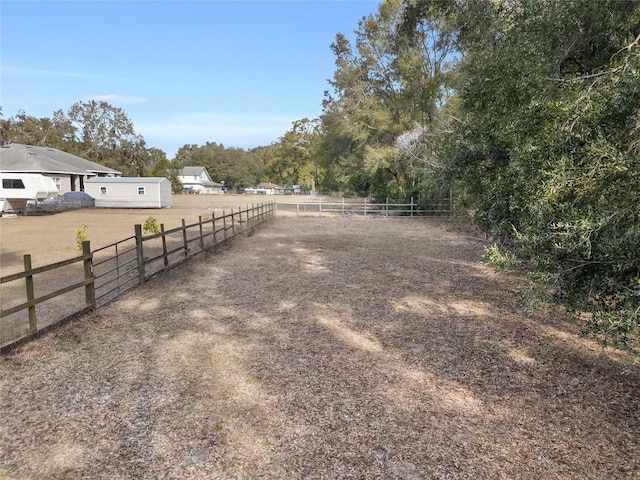 view of street featuring a rural view