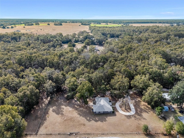 bird's eye view with a rural view