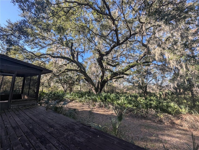 view of wooden deck