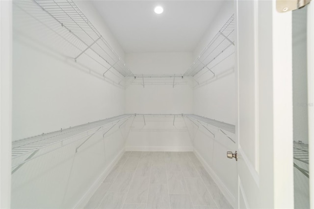 view of walk in closet