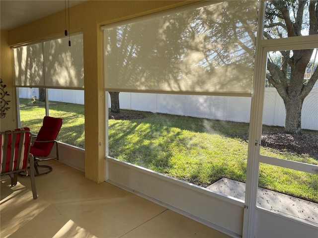 view of sunroom / solarium