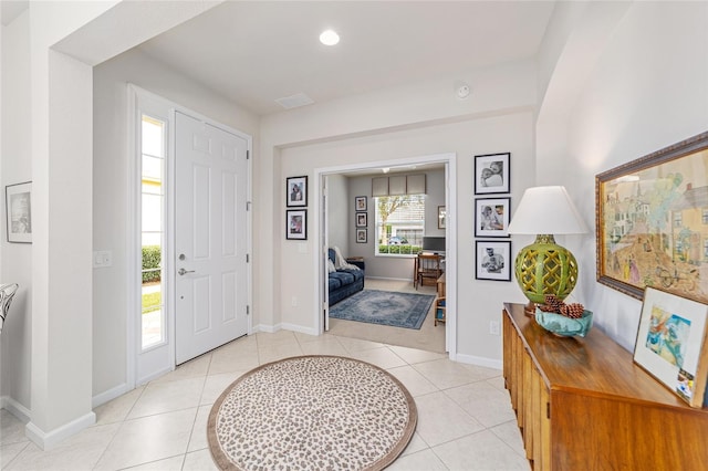 view of tiled entryway