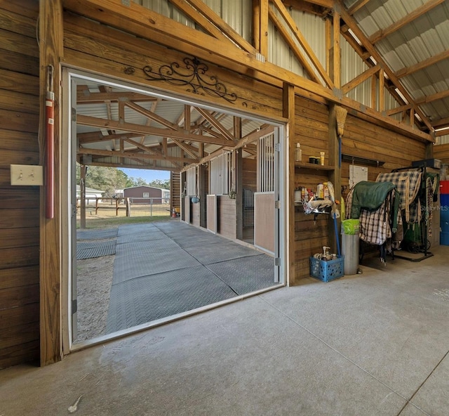 view of horse barn