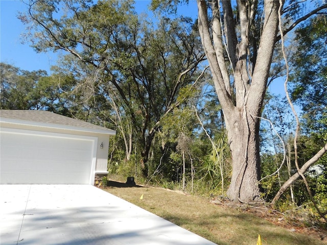 14268 SE 27th Ct, Summerfield, FL 34491 - view of yard featuring a garage and concrete driveway