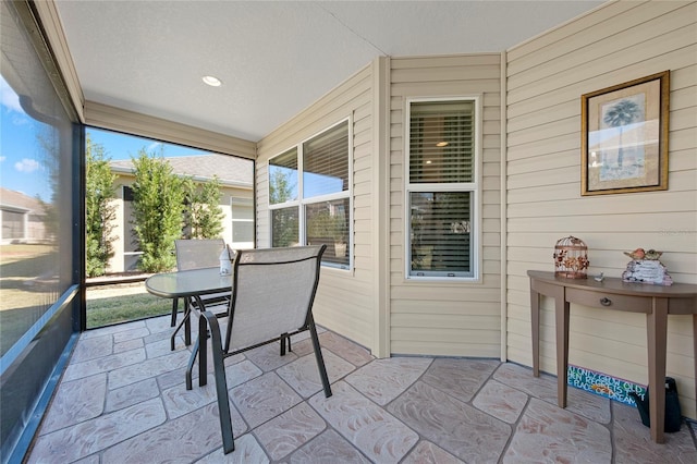 view of sunroom