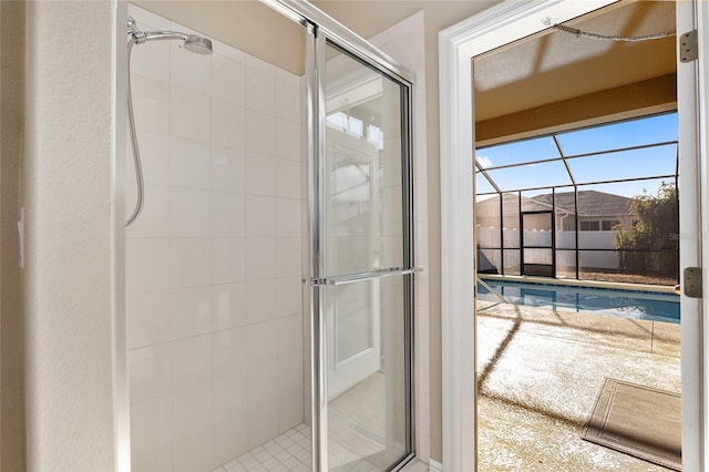 bathroom with an enclosed shower